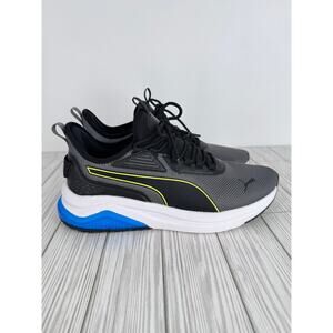Puma Amplifier sneakers men's 10 athletic shoes Softfoam EVA black gray lime